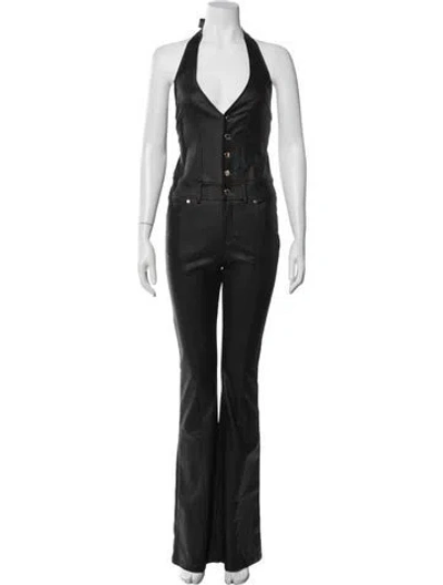Pre-owned Retroféte V-neck Jumpsuit In Blue