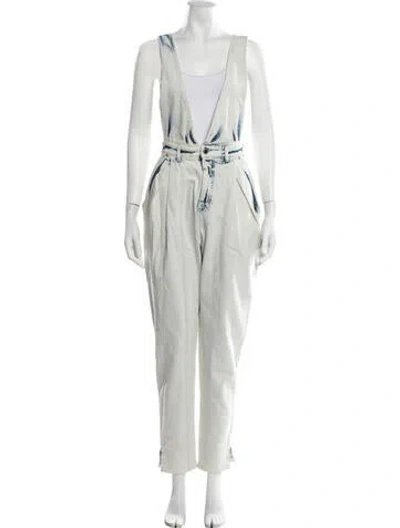 Pre-owned Retroféte V-neck Jumpsuit In Blue