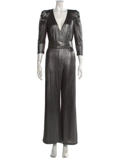 Pre-owned Retroféte V-neck Jumpsuit In Silver