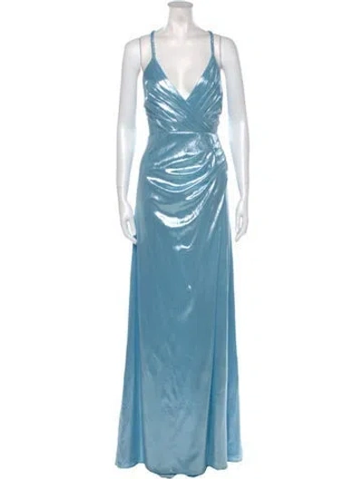 Pre-owned Retroféte V-neck Long Dress W/ Tags