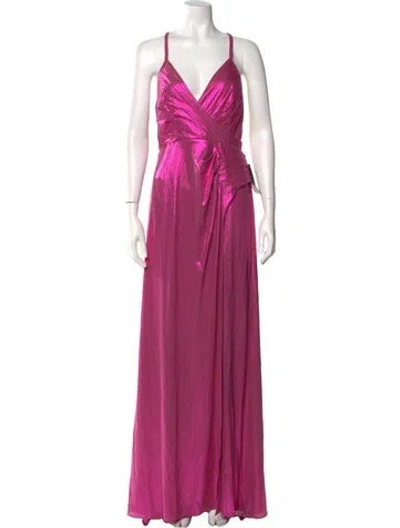 Pre-owned Retroféte V-neck Long Dress W/ Tags