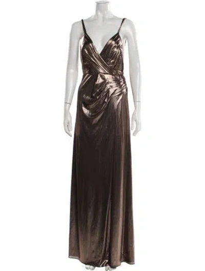 Pre-owned Retroféte V-neck Long Dress W/ Tags