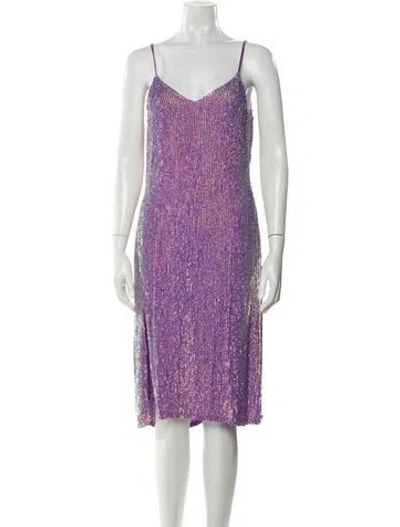 Pre-owned Retroféte V-neck Midi Length Dress W/ Tags