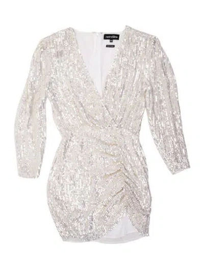 Pre-owned Retroféte V-neck Mini Dress In Multi