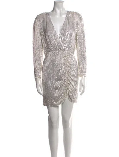 Pre-owned Retroféte V-neck Mini Dress W/ Tags In Multi