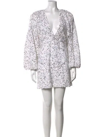 Pre-owned Retroféte V-neck Mini Dress W/ Tags In White