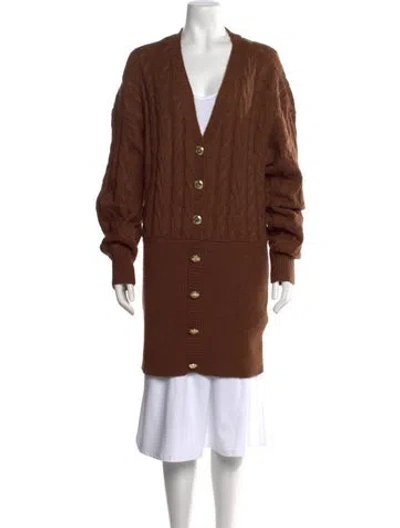 Pre-owned Retroféte V-neck Sweater In Brown