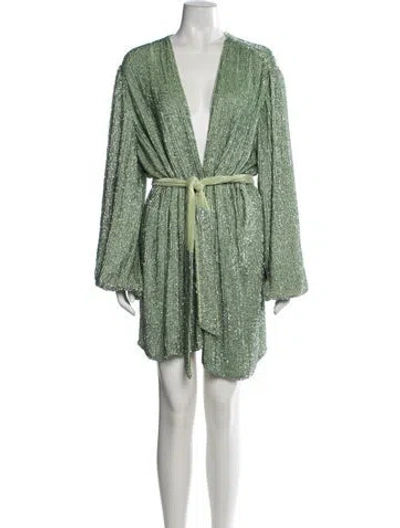 Pre-owned Retroféte V-neck Sweater In Green