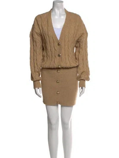 Pre-owned Retroféte V-neck Sweater In Neutral