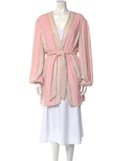 Pre-owned Retroféte V-neck Sweater In Pink