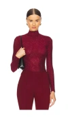 Retroféte Weylyn Mesh Top In Burgundy