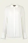 Retroféte Whitley Pearl Embellished Shirt In White