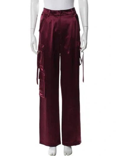 Pre-owned Retroféte Wide Leg Pants In Burgundy