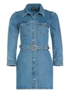Retroféte Wiley Denim Dress In Blue