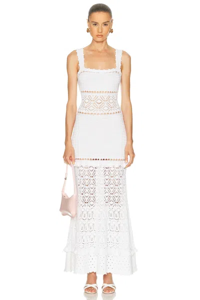 Retroféte Winona Knit Maxi Dress In White