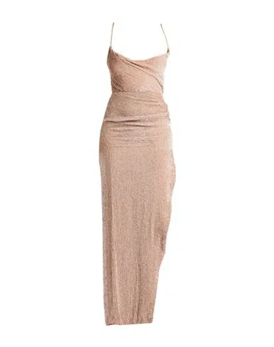 Retroféte Retrofête Woman Maxi Dress Antique Rose Size L Viscose In Brown