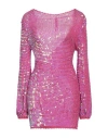 Retroféte Retrofête Woman Mini Dress Fuchsia Size M/l Viscose In Pink
