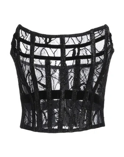 Retroféte Retrofête Woman Top Black Size M Nylon