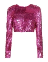 Retroféte Retrofête Woman Top Fuchsia Size M Nylon In Pink