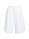 Retroféte Tailored Knee-length Shorts In White