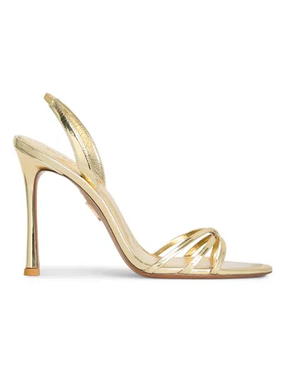 Retroféte Women's Anabel 105mm Leather Slingback Sandals In Gold