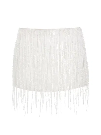 Retroféte Lani Skirt In Iridescent White
