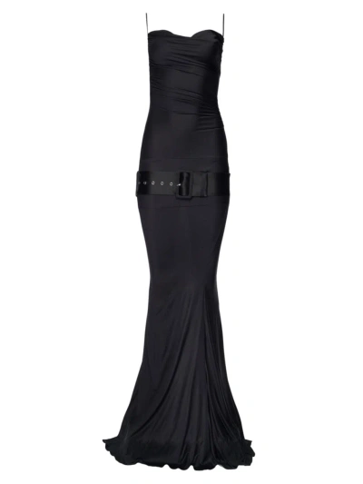 Retroféte Deia Belted Dress In Black