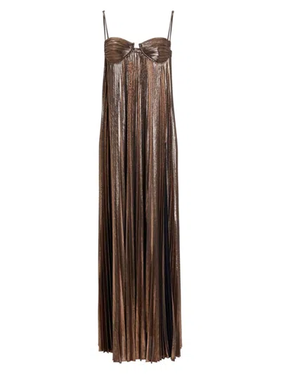 Retroféte Women's Diana Dress In Metallic Bronze