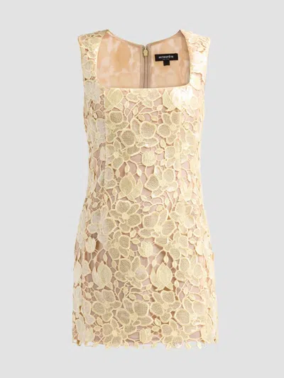 Retroféte Women's Elainy Embroidered Mini Dress In Yellow