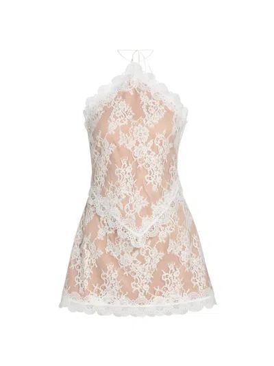 Retroféte Women's Flavio Floral Lace Minidress In White