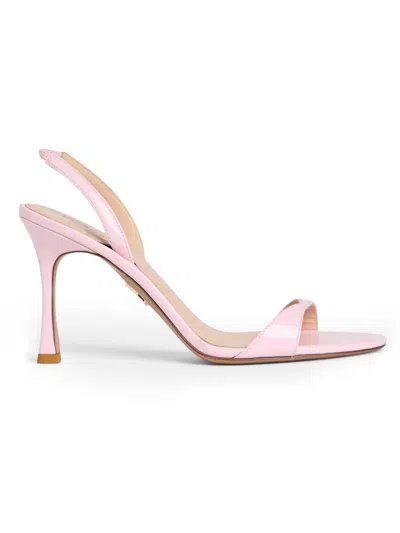 Retroféte Women's Fortune 100mm Leather Slingback Sandals In Pink