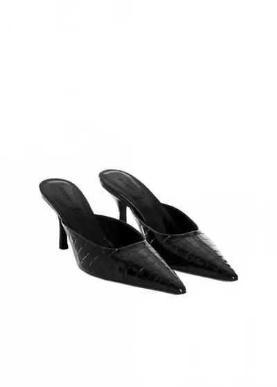 Retroféte Women's Francesca Leather Mule In Black Croco