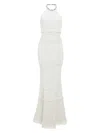 Retroféte Mesa Crochet-knit Halterneck Dress In Iridescent White