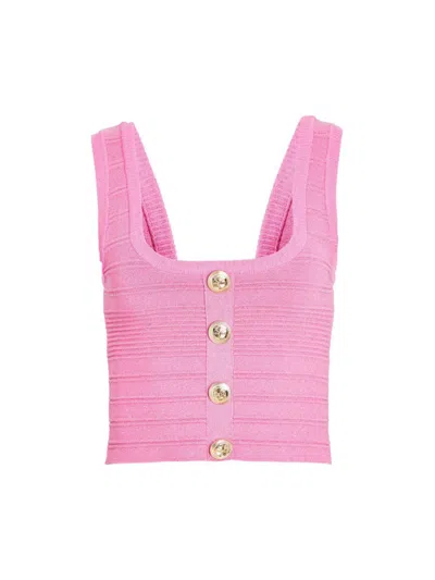 Retroféte Women's Nella Top In Metallic Candy Pink