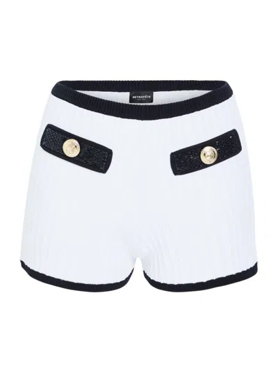 Retroféte Women's Tora Shorts In White Black