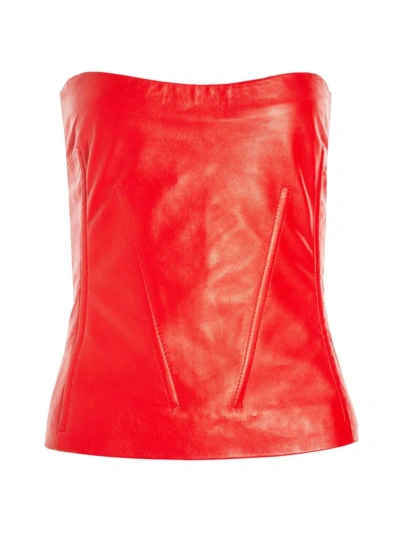 Retroféte Women's Veda Top In Fiery Red