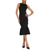 Retroféte Marta Knit Dress Metallic Black In Black