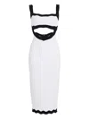 Retroféte Wynra Cut-out Ribbed Midi Dress In White
