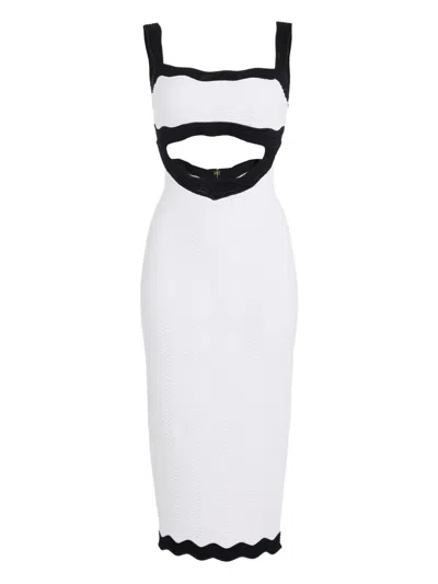 RETROFÉTE WYNRA CUT-OUT RIBBED MIDI DRESS