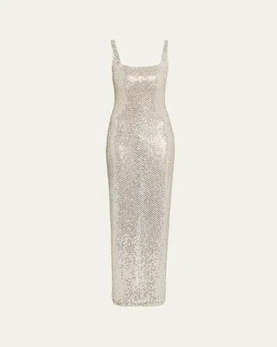 Retroféte Xiomara Sequined Dress In Gray