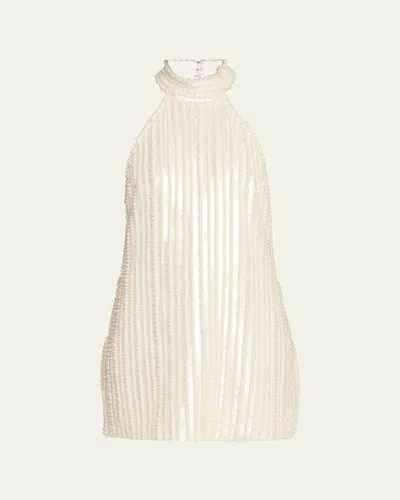 Retroféte Yaeko Embellished Mini Dress In White