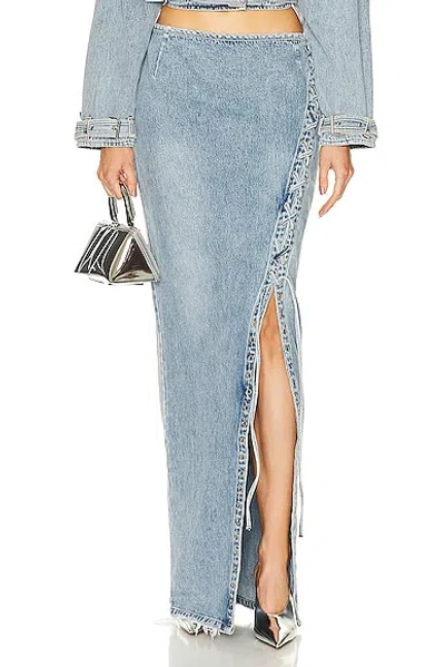 Retroféte Zahlia Skirt In Light Denim