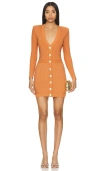 Retroféte Zem Knit Dress In Metallic Rustic In Metallic Rust