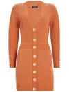 Retroféte Zem Knit Dress In Metallic Rustic In Orange