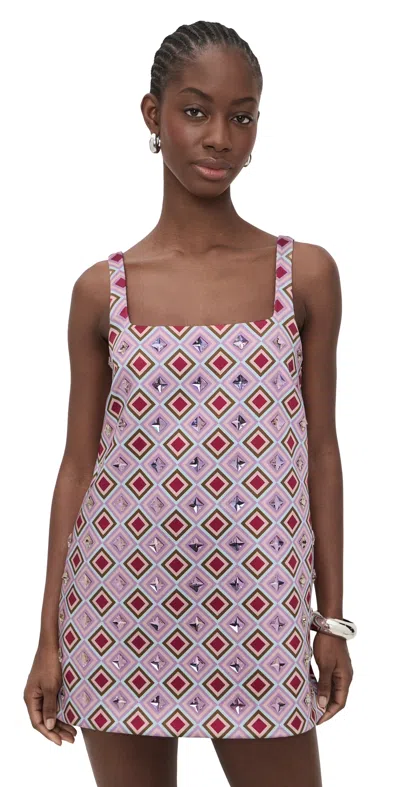 Retroféte Zephyra Geometric Mini Dress In Multi