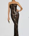 Retroféte Ember Strapless Gown In Black