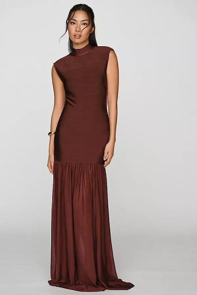 Retroféte Zosima Knit Maxi Dress In Burgundy
