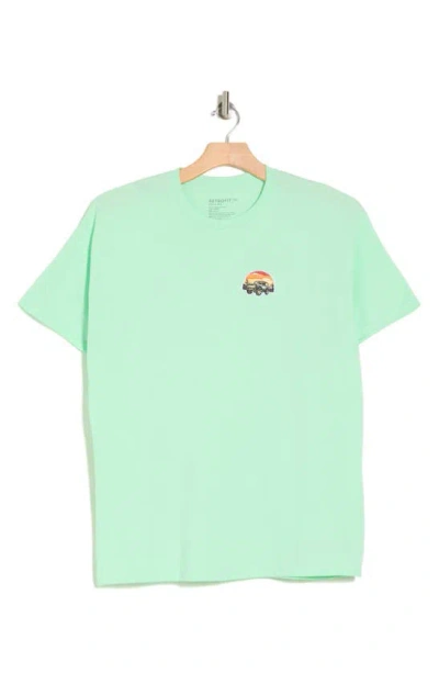 Retrofit Bronco Patch Crewneck T-shirt In Mint Green