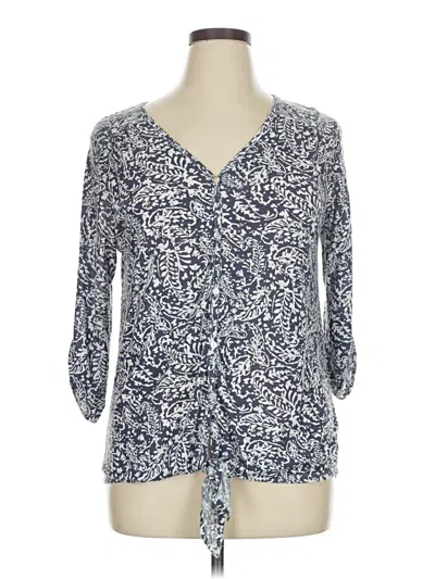 Pre-owned Retrology 3/4 Sleeve Blouse In Blue