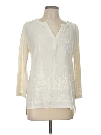 Pre-owned Retrology 3/4 Sleeve Blouse In White